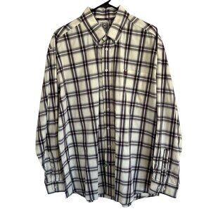 Cinch Mens Large Western Shirt Long Sleeve Button Down Brown Plaid MT10321292